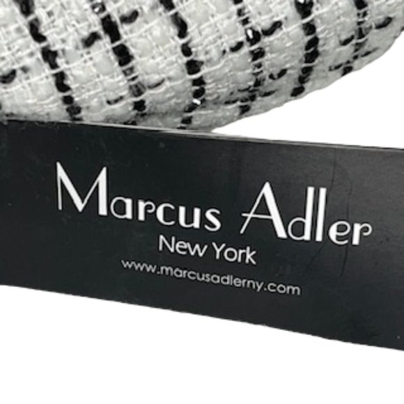 MARCUS ADLER White And Black Newsboy Style Cap With Rhinestone-Trimmed Rim NWT main image 7